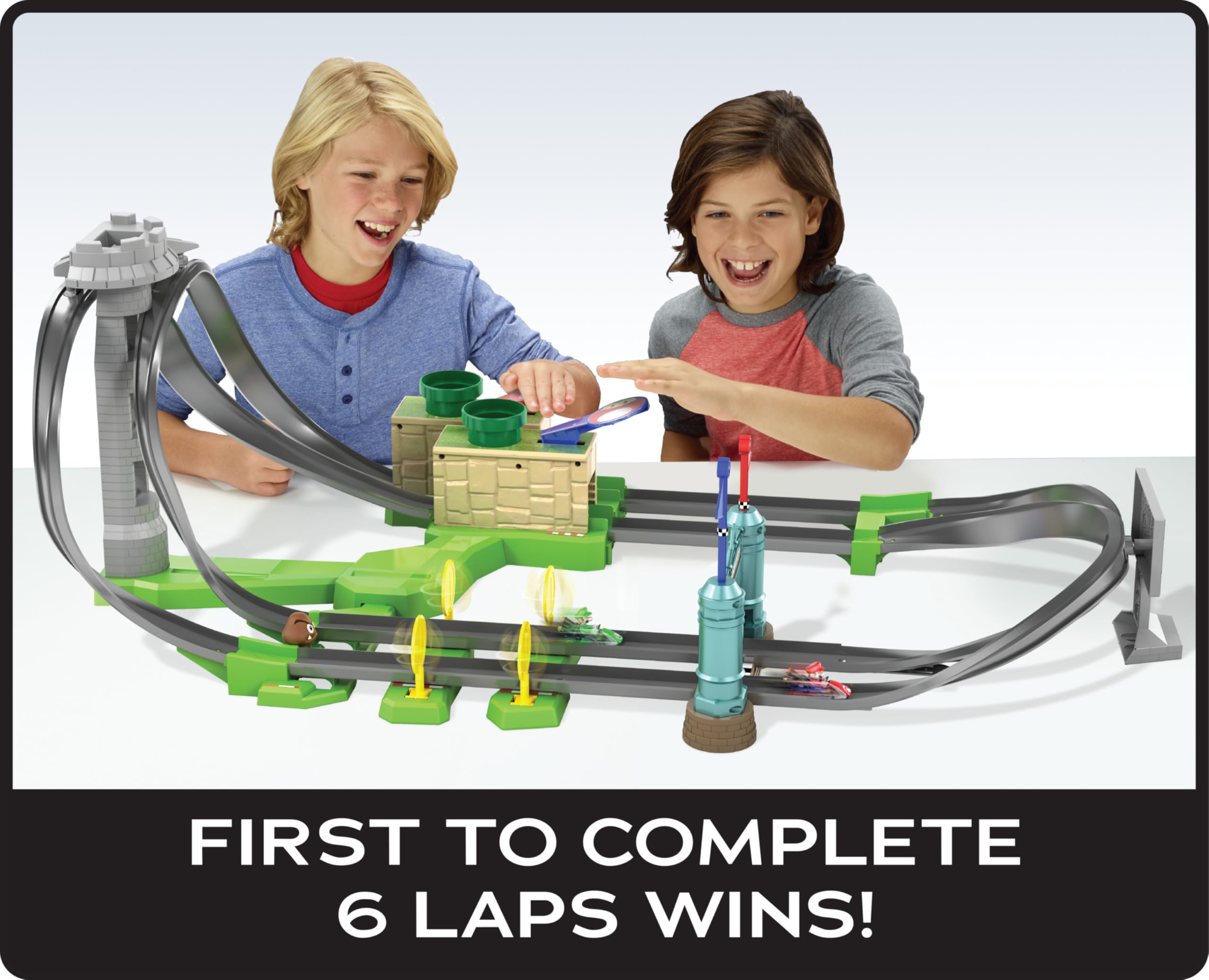 Hot Wheels Mario Kart Circuit Lite Track Set - Race Toy for Kids with 2 Cars - Perfect for Indoor Play & Birthday Gifts