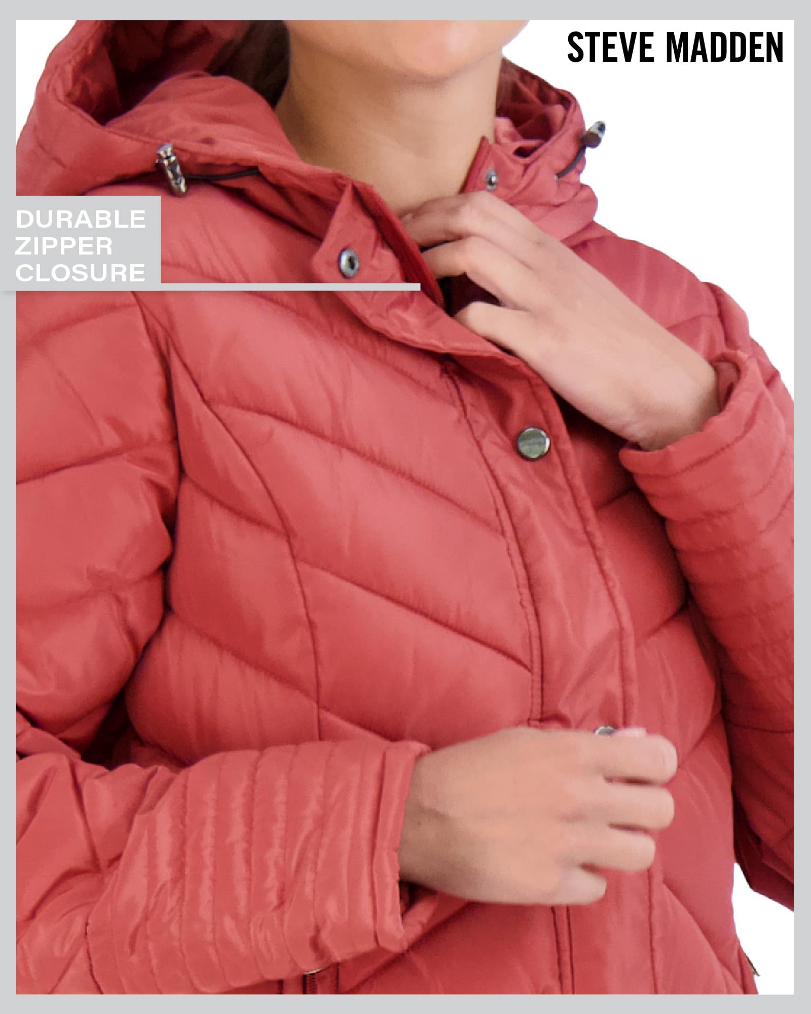 Madden Girl Women's Maxi Puffer Jacket - Long Quilted Winter Coat for Cold Weather, Water-Resistant & Warm (Sizes S-3X) | Perfect for Snow Days, Outdoor Activities & Winter Fashion