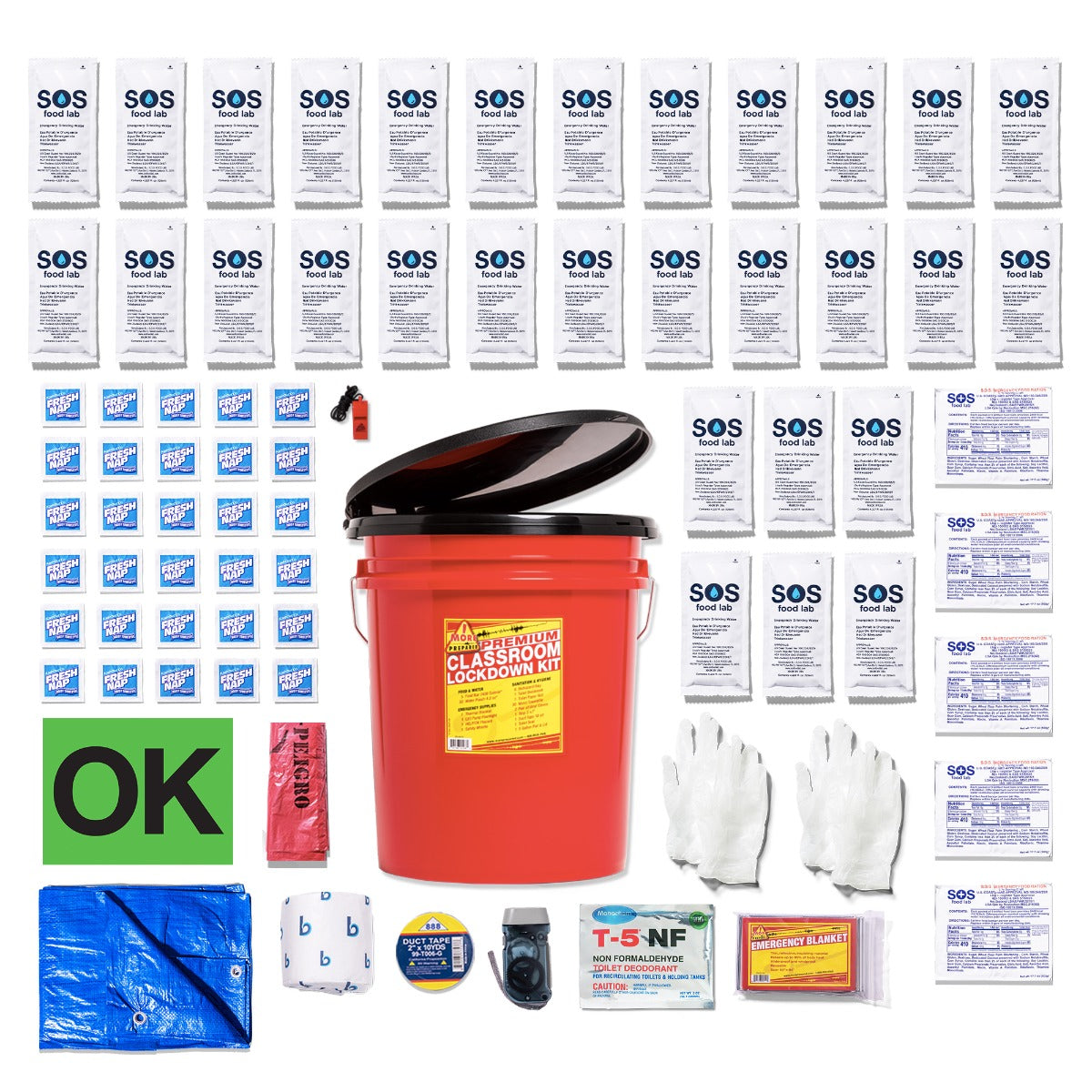 Premium Classroom Lockdown Kit - Emergency Safety Supplies for Schools, Teachers & Students - Ideal for Active Shooter Drills & School Security Preparedness