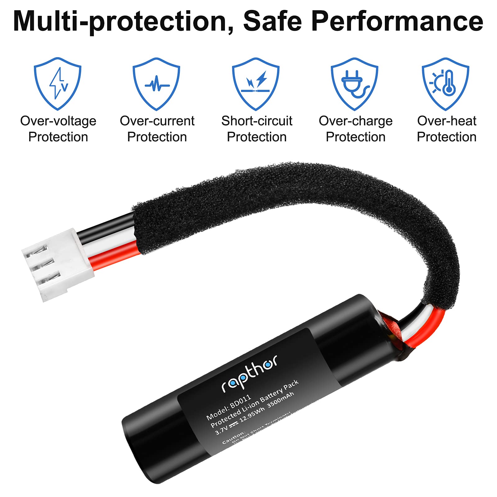 Rapthor 3500mAh Replacement Battery for Harman Kardon Onyx Studio 1 2 3 4 - High Capacity Rechargeable Li-ion Battery for Wireless Bluetooth Speakers | Perfect for Home, Outdoor, Travel & Party Use