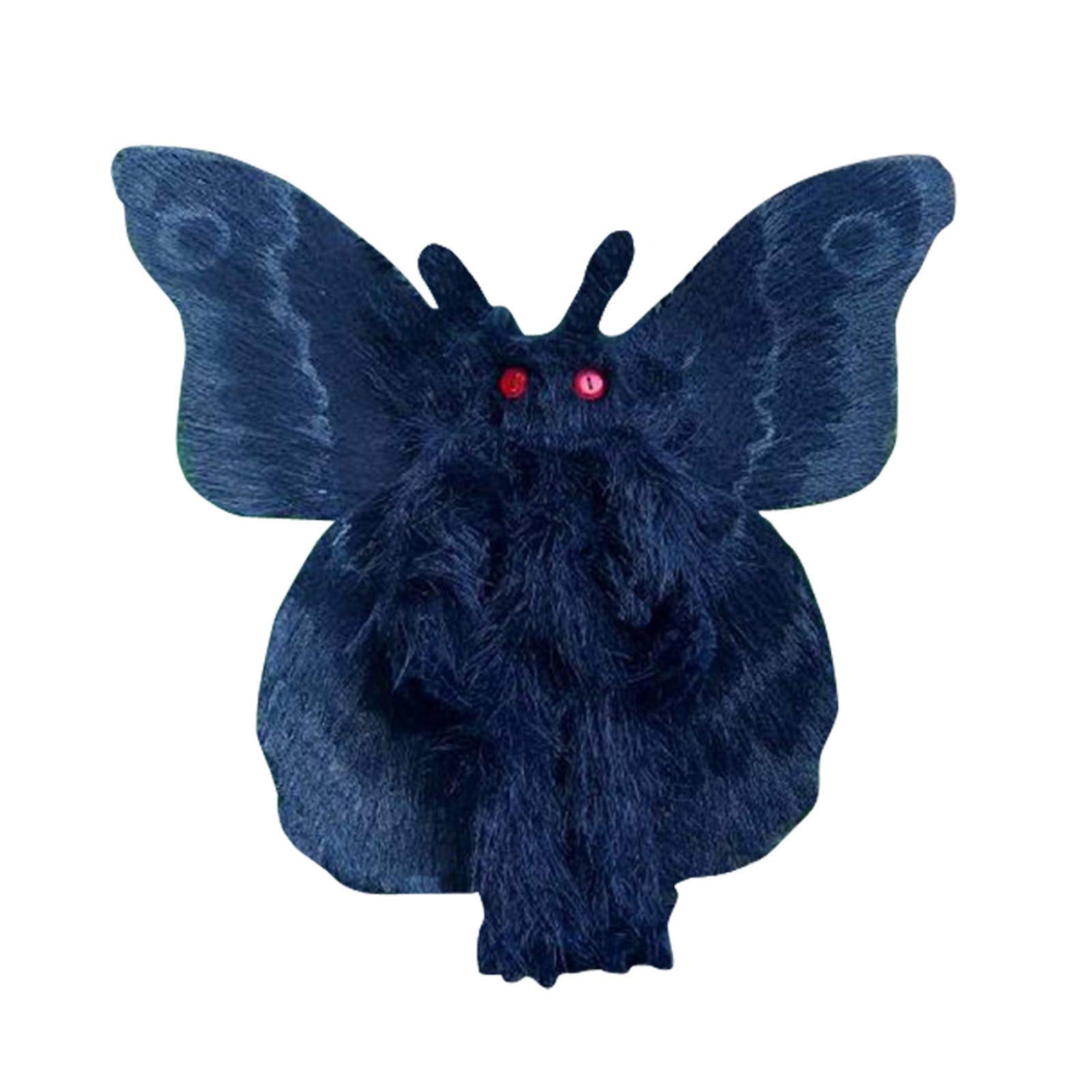 Gothic Mothman Plush Toy - Cute Cryptid Stuffed Animal for Home Decor, Gothic Bedroom Aesthetic & Paranormal Enthusiast Gift