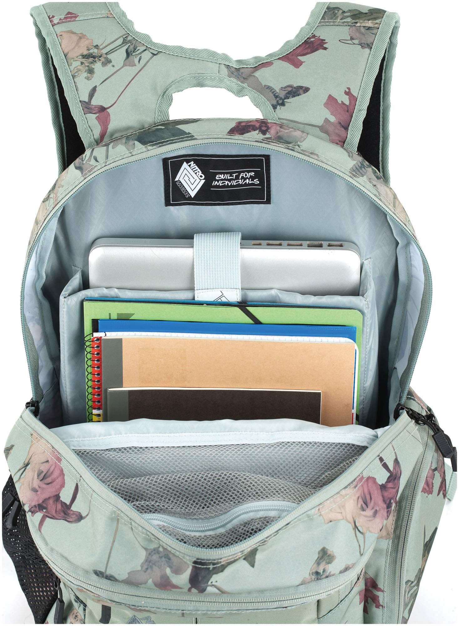 Nitro Unisex Adult Hero Pack 15 Backpack - Dead Flower Print, 52x38x23cm, 37L Capacity - Perfect for School, Travel & Outdoor Adventures