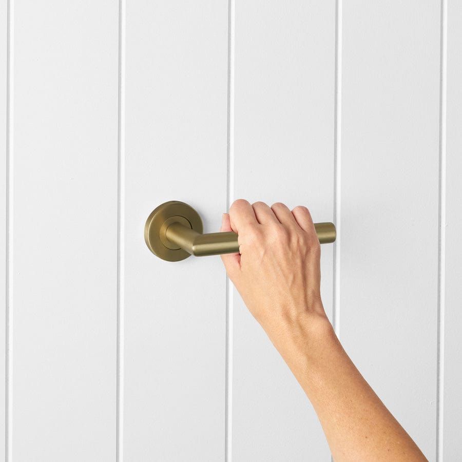 Sydney Brushed Brass Door Handle - Elegant & Durable Hardware for Modern Homes, Bedrooms & Offices
