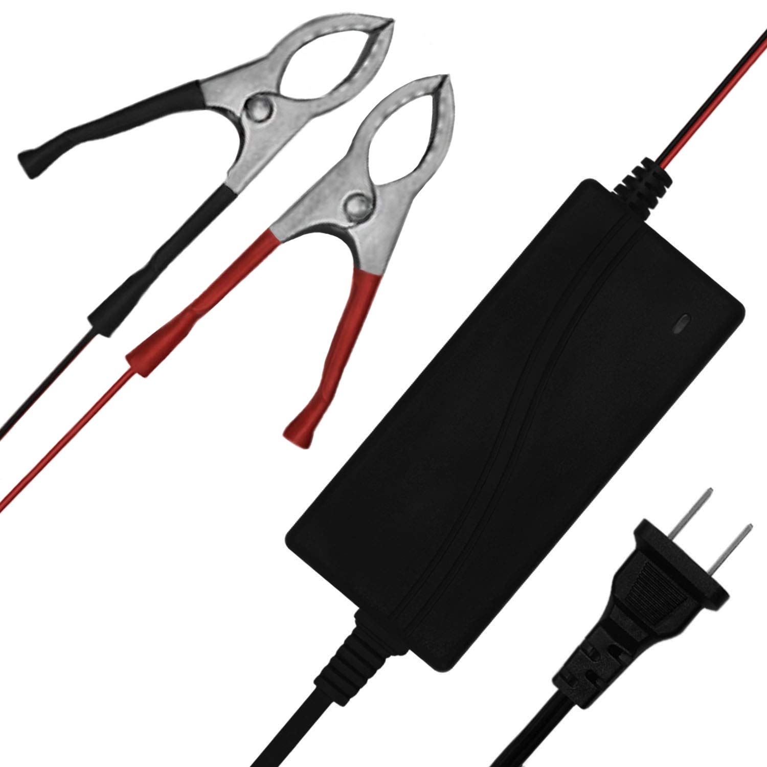 Mighty Max 12V 1Amp SLA Battery Charger & Maintainer - Compatible with Interstate PC1230 - Perfect for Motorcycles, ATVs, and Power Sports Equipment