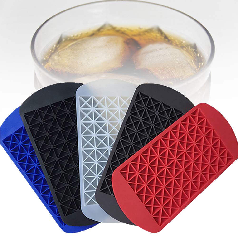 2Pcs 160-Cell Triangle Silicone Ice Cube Trays - Reusable Freezer Molds for Whiskey, Cocktails & Beverages - Perfect for Home Bars, Parties & Kitchen DIY