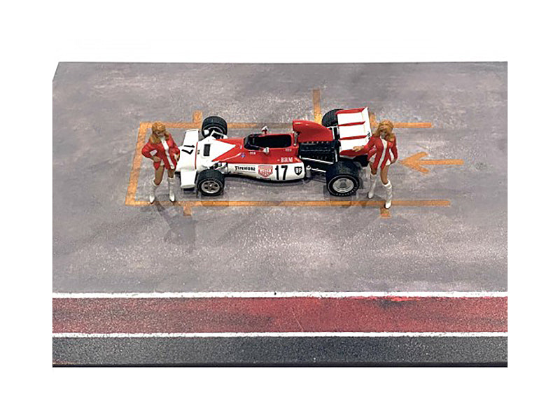 1/43 Scale Race Day Two Diecast Figures Set - 6 Pack for Model Cars & Dioramas by American Diorama - Perfect for Collectors, Racing Enthusiasts & Miniature Scenes