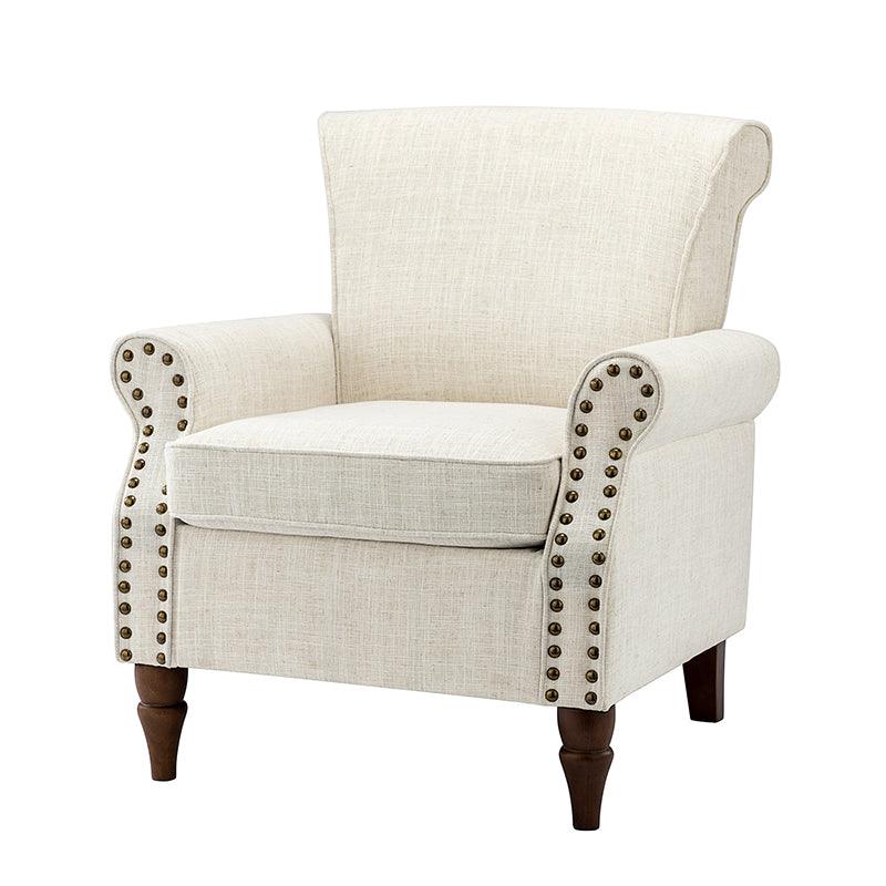 Hypanis Upholstered Armchair with Solid Wood Legs - Modern Living Room Accent Chair for Home, Office & Reading Nook - Comfortable Lounge Chair for Relaxing & Decor