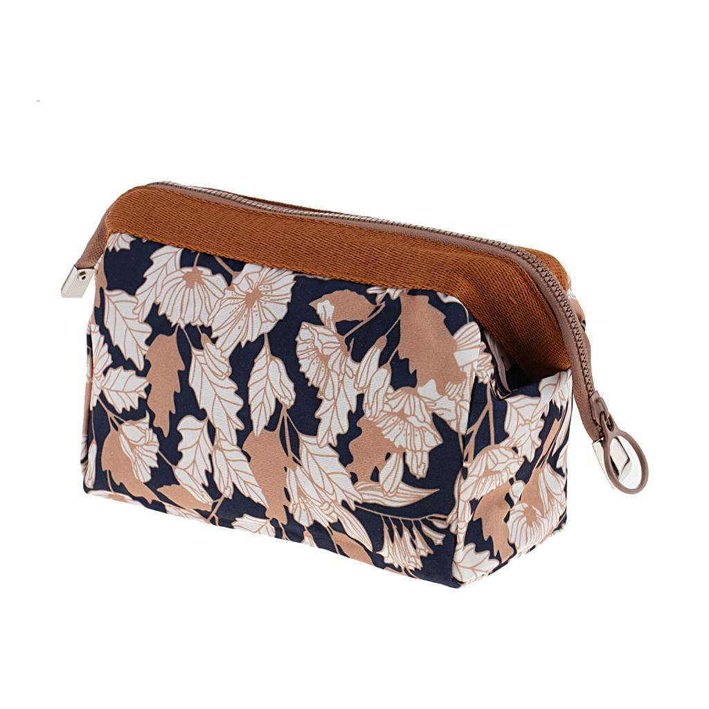 Waterproof Travel Organizer Bag - Cosmetic & Makeup Pouch Case for Toiletries (Brown) | Perfect for Air Travel, Camping & Gym Essentials Storage