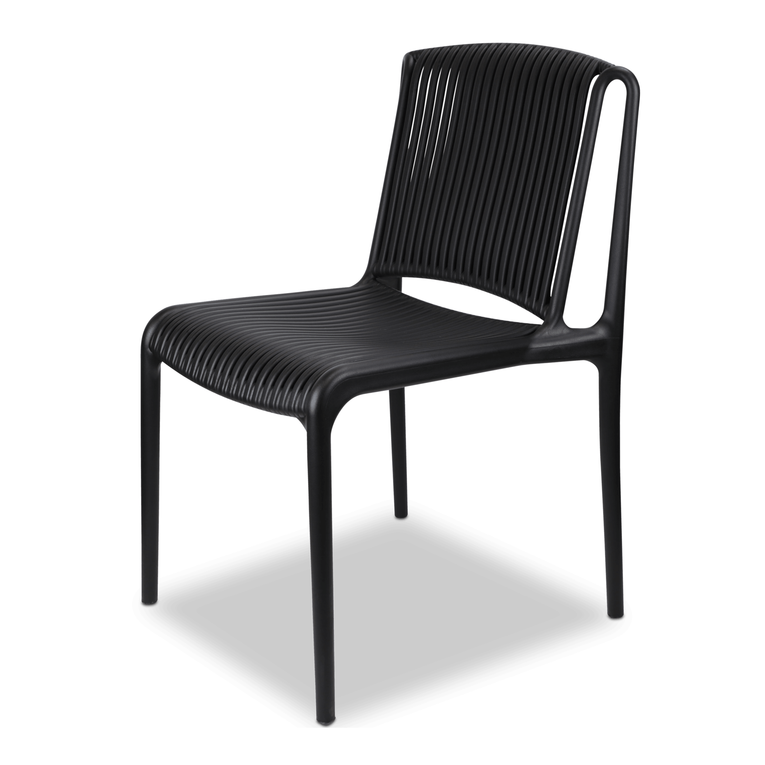 Bahamas Square Cafe 5-Piece Outdoor Dining Set - Arctic White UV-Resistant Plastic Chairs (PP) for Patio, Garden, Poolside & Backyard Relaxation