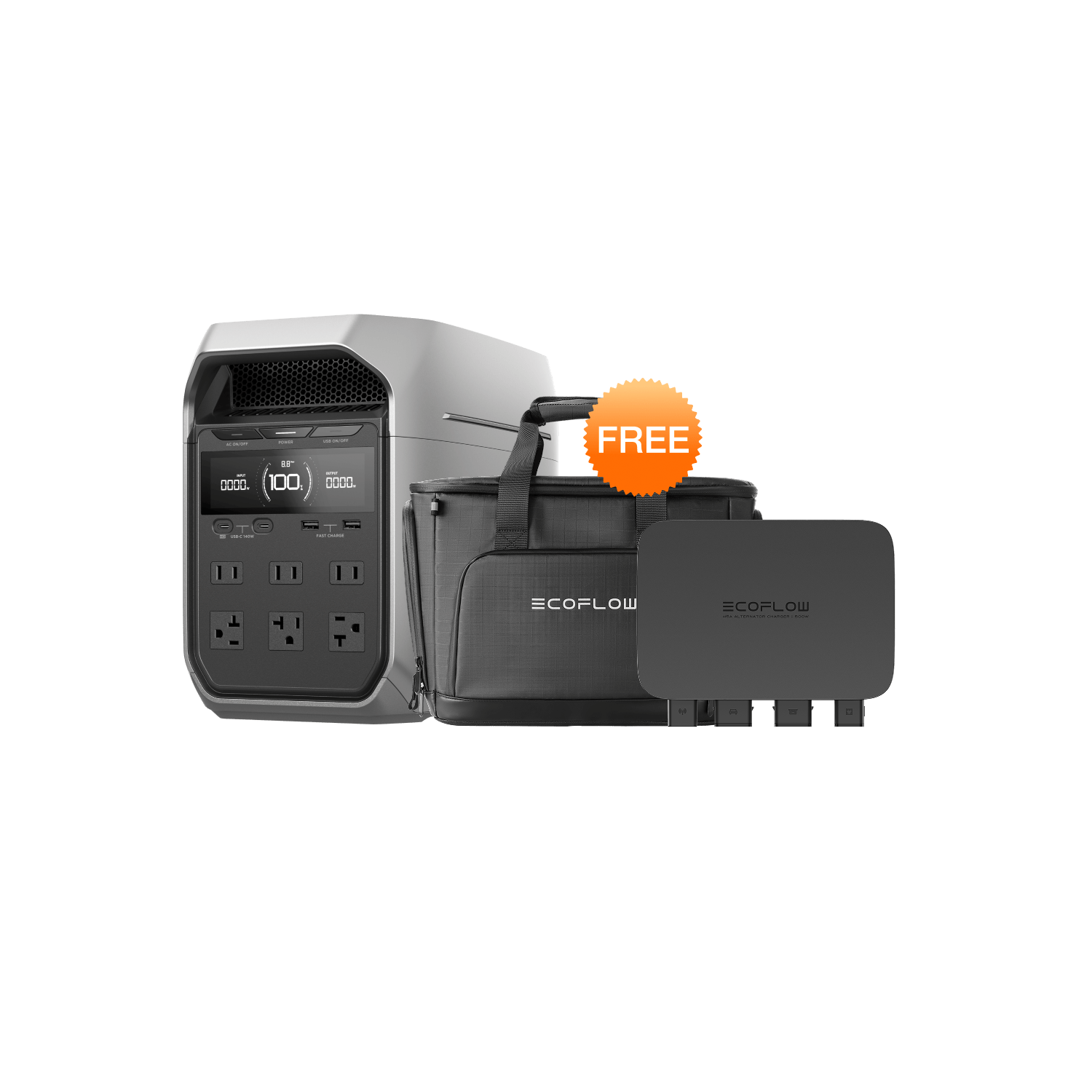 EcoFlow 500W Alternator Charger for RV, Boat & Off-Grid Power - Fast Car Battery Charging Solution for Camping & Emergency Preparedness