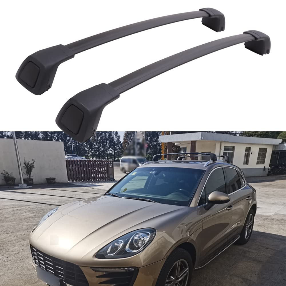 Lockable Roof Rack Cross Bars for Porsche Macan 2014-2024 - Heavy Duty Luggage Carrier Cargo Bars for SUVs | Perfect for Road Trips, Camping Gear & Outdoor Adventures