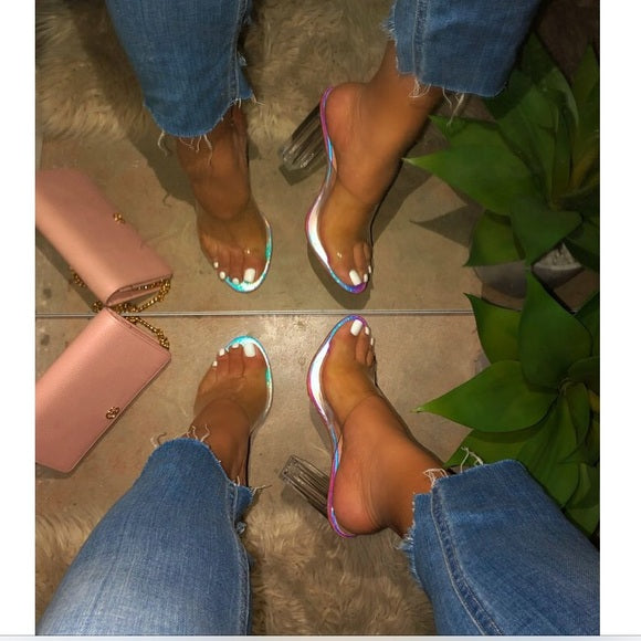 Rebecca Women's Holographic High Heels - Shiny Party Shoes for Evening Events, Prom, Weddings & Night Out (Available in Multiple Colors)