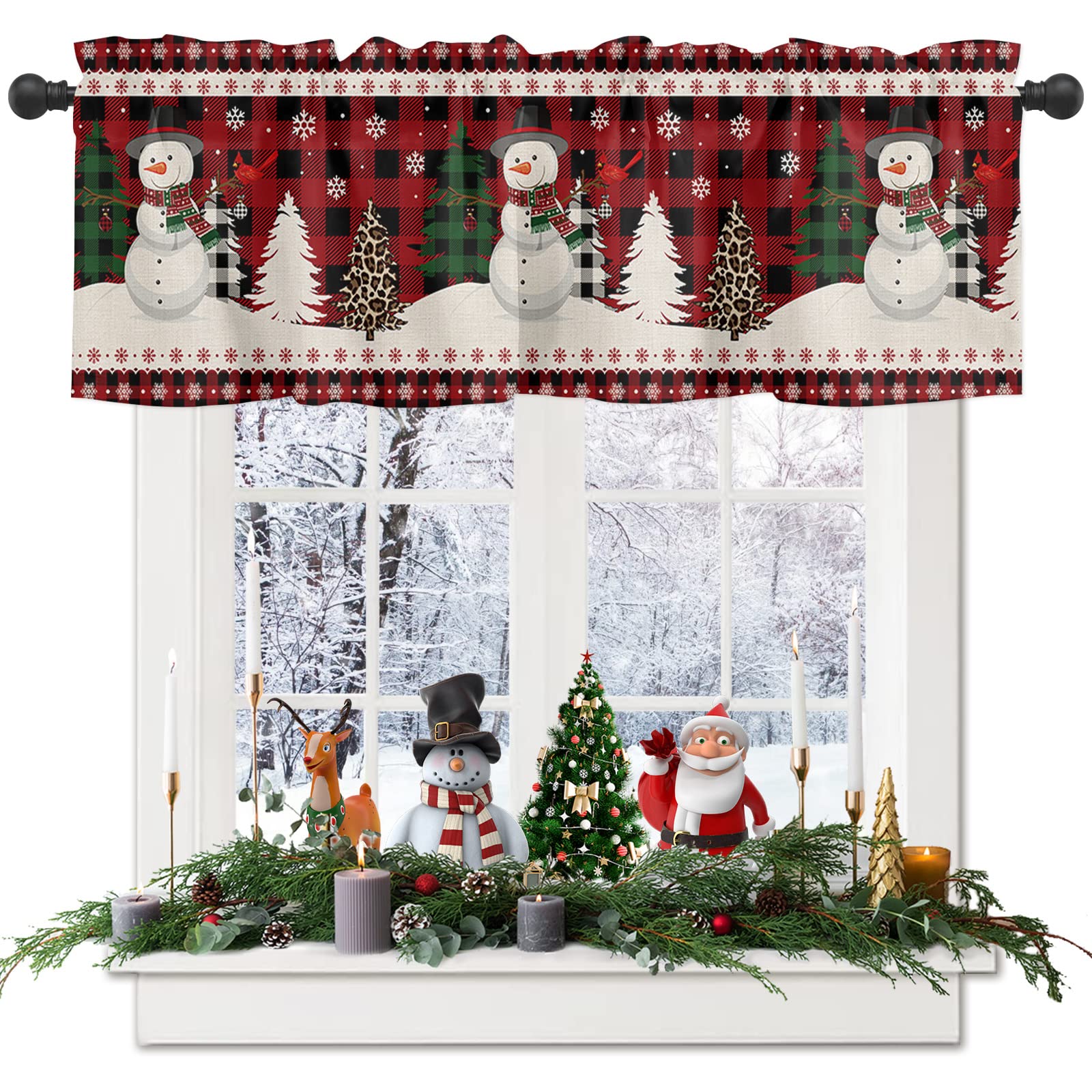 Fandim Fly Rod Pocket Curtain Valance 54