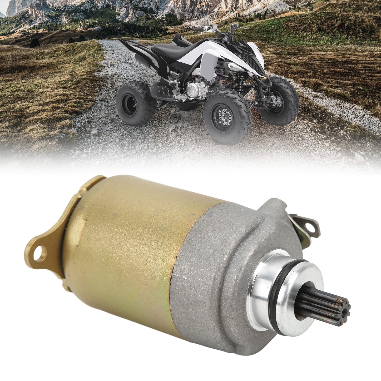 High-Performance 9 Teeth Starter Motor Replacement for GY6-125/150/157CC Engines - Compatible with Motorcycles, ATVs & Scooters - Durable Metal Construction for Smooth Engine Starts - Ideal for Off-Road Adventures & Urban Commuting