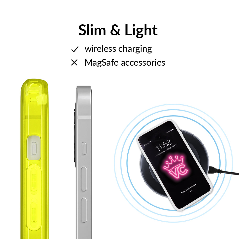 Neon Yellow Clear iPhone Case - Shockproof & Slim Protective Cover for iPhone [Model] - Perfect for Outdoor Activities, Sports & Daily Use