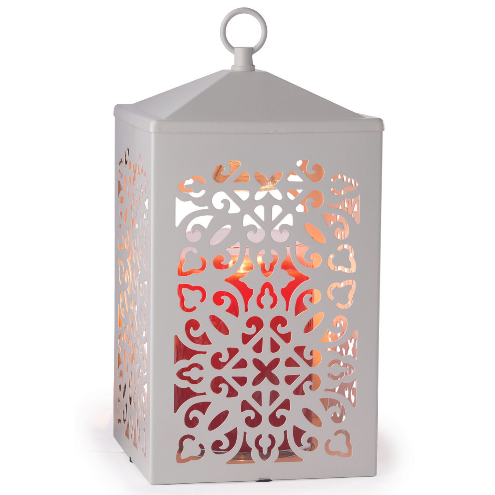 White Scroll Lamp Candle Warmer - Elegant Home Decor for Relaxation & Aromatherapy - Perfect for Bedroom, Living Room & Spa