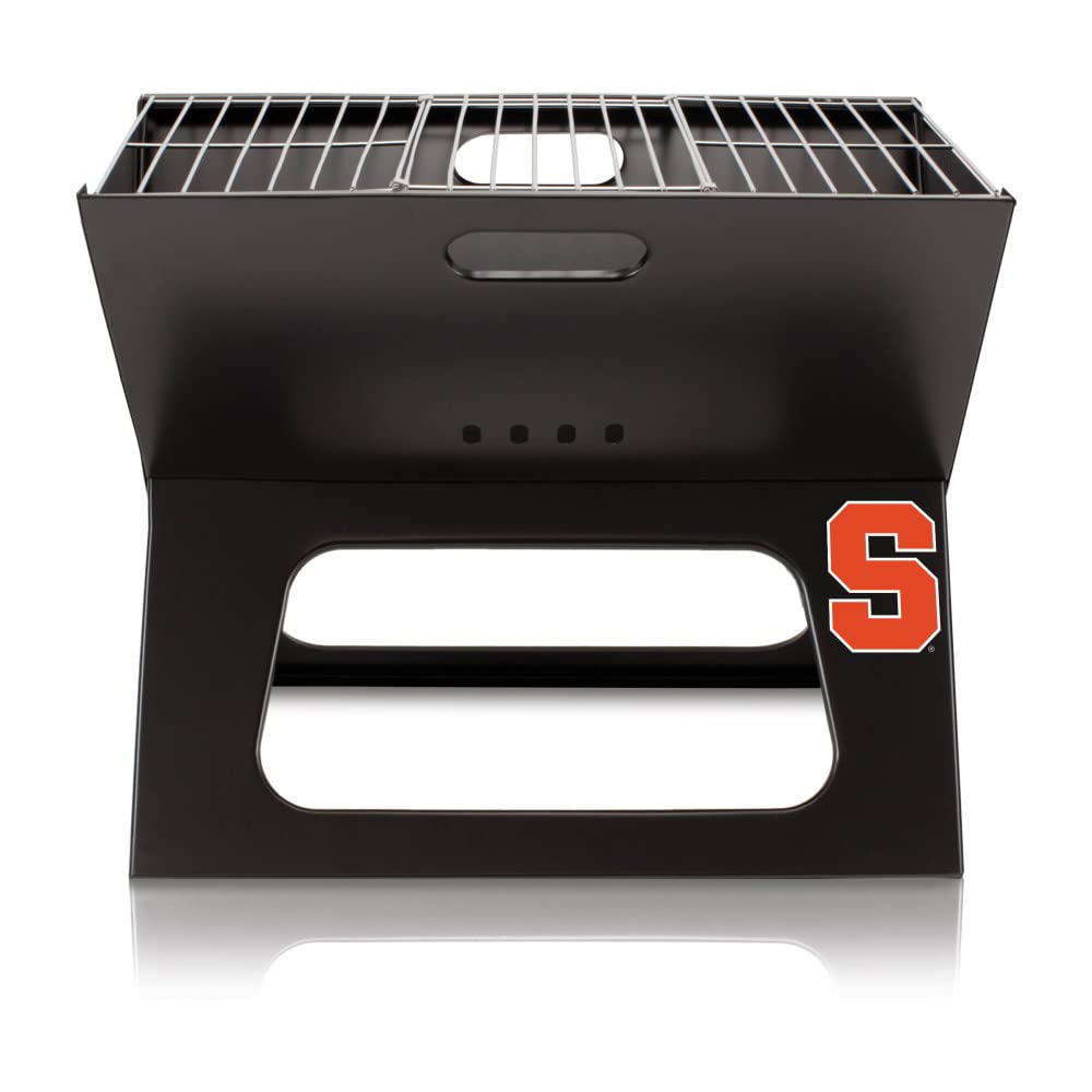 PICNIC TIME NCAA Syracuse Orange X-Grill - Portable Charcoal Grill for Camping, Tailgating & Outdoor BBQs - Compact & Lightweight Design for Picnics, Backyard & Travel Adventures