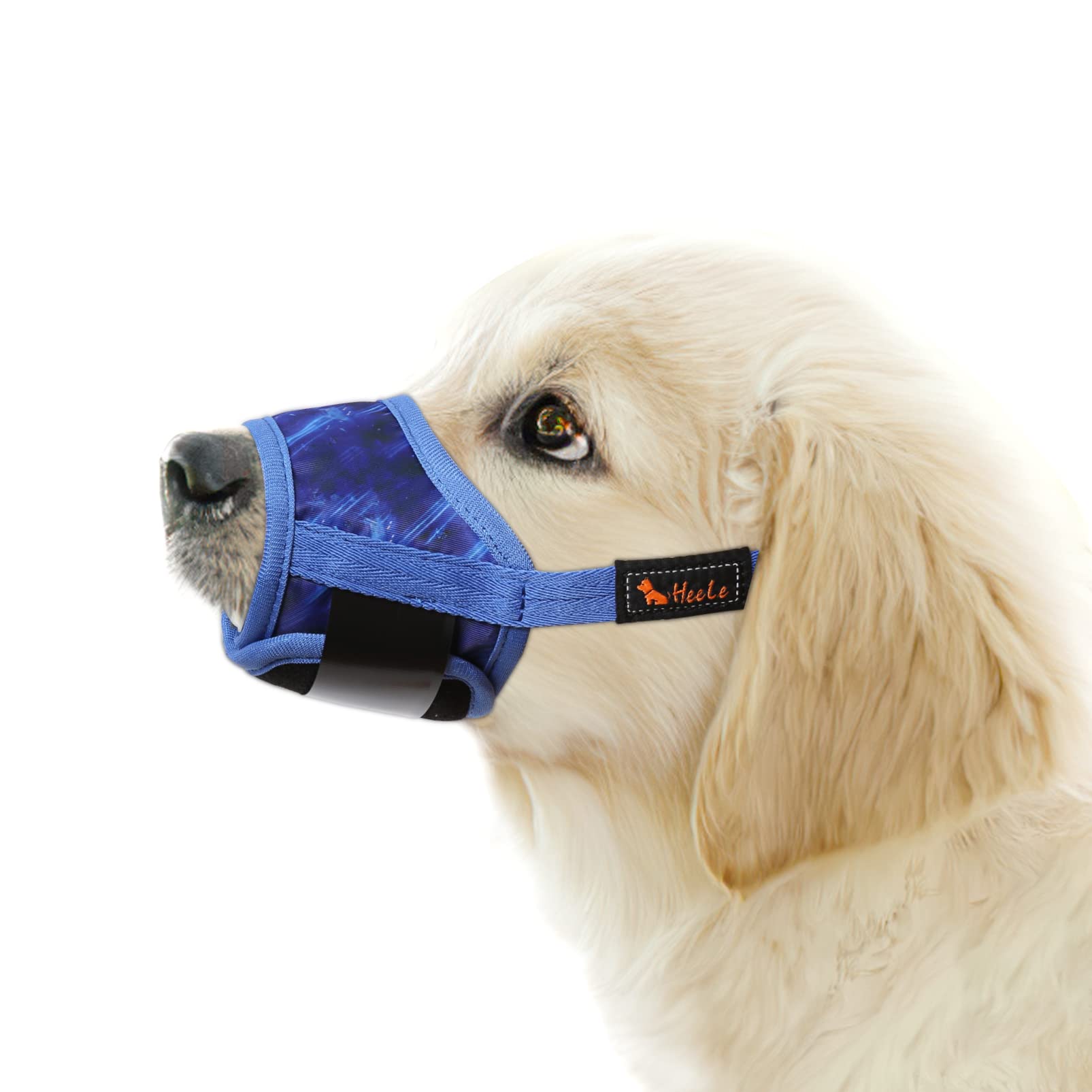 HEELE Soft Nylon Dog Muzzle for Small Medium Large Dogs - Breathable Adjustable Pet Muzzle to Prevent Biting Barking Chewing - Sky Blue Small Size - Perfect for Training, Grooming, and Vet Visits