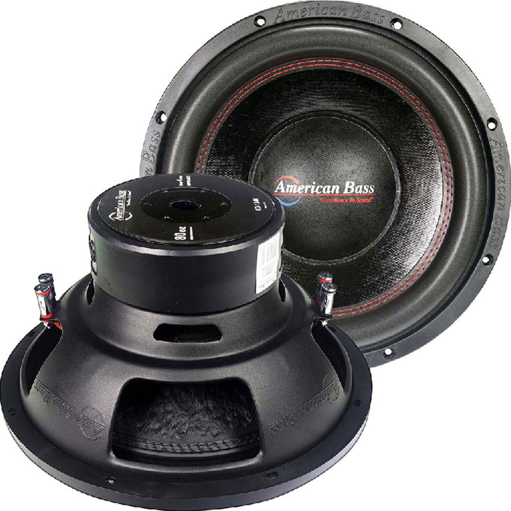 American Bass XO1244 600W 12-Inch XO Series Dual 4 Ohm Car Subwoofer - Powerful Bass for Car Audio Systems & Home Theater Setups