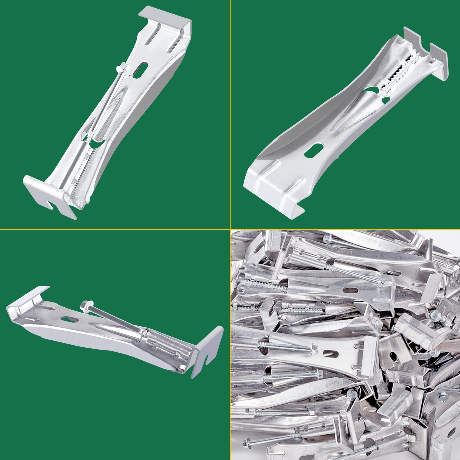 5 Inch Quick Screw Gutter Hangers - 55 Pack with Rust-Resistant Screws & Bonus 6 Inch Drill Bit | Heavy Duty Hidden Gutter Clips for Easy Installation | Perfect for Roof Drainage, Home Maintenance & DIY Projects