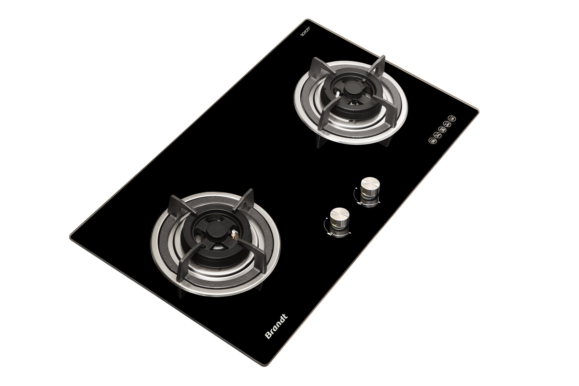 TG2282BBP/BBL 80cm 2 Burner Gas Hob with Battery Ignition - Perfect for Kitchen, Camping & Outdoor Cooking