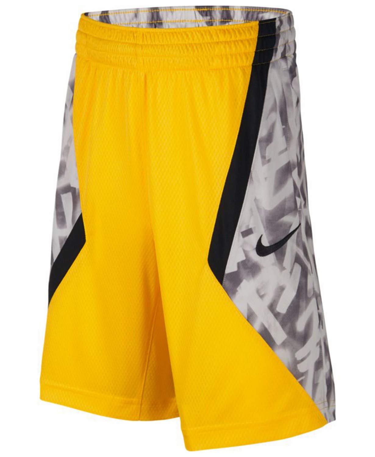 Nike Boys Dry Avalanche Basketball Shorts - Large (Amarillo/Black/Black) | Moisture-Wicking, Breathable & Comfortable for Basketball, Gym & Casual Wear | Style 939540-728