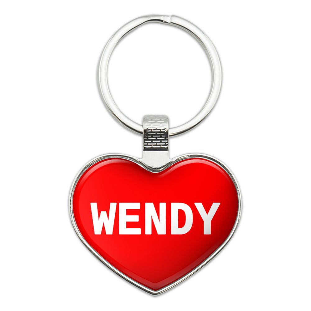 Personalized Metal Keychain with Heart Design - Custom Name 