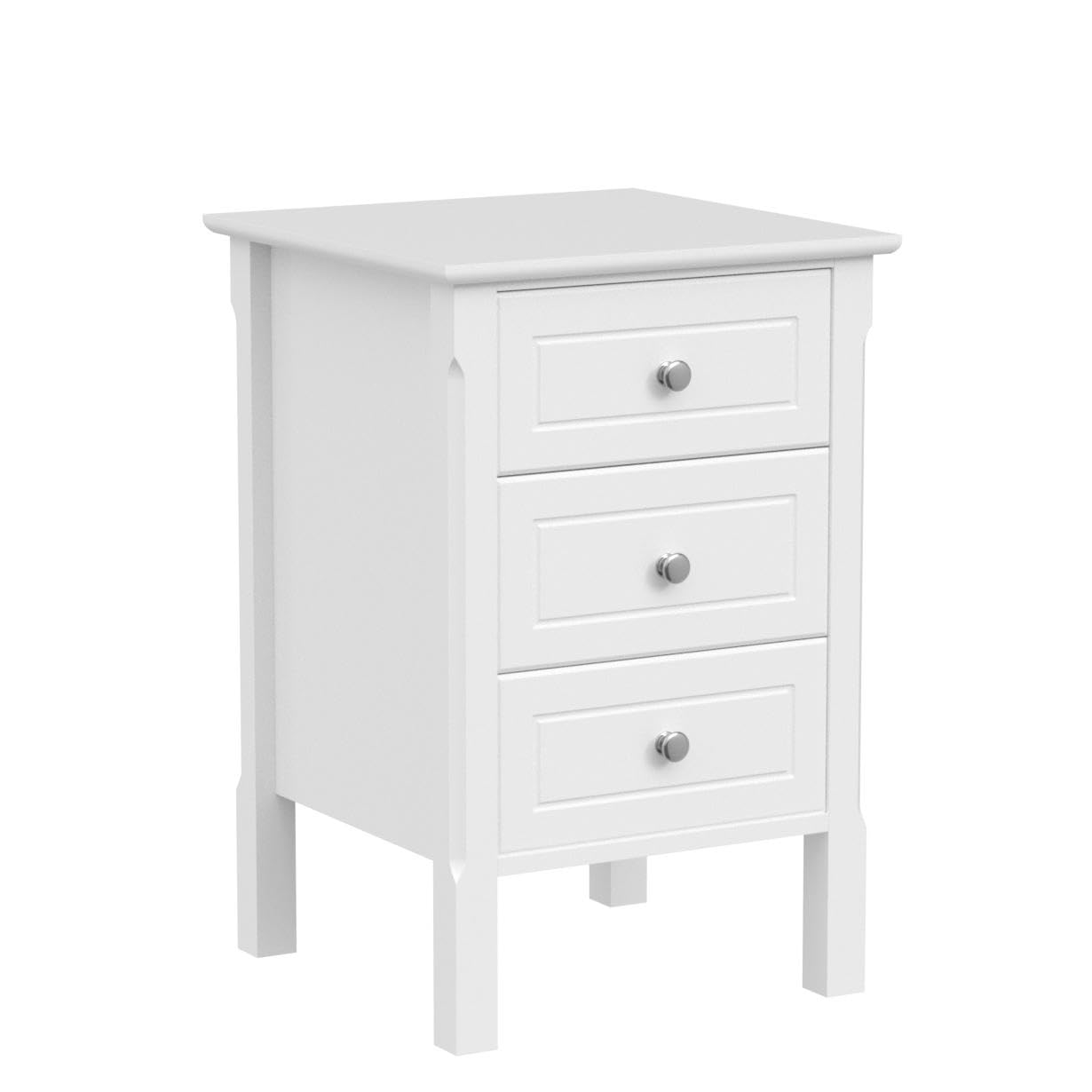 Yaheetech 2-Piece Set of 3-Drawer Bedside Cabinets - 60cm Height Nightstand with Storage for Bedroom, Living Room & Office Organization - Modern Bedside Chest of Drawers for Home Decor