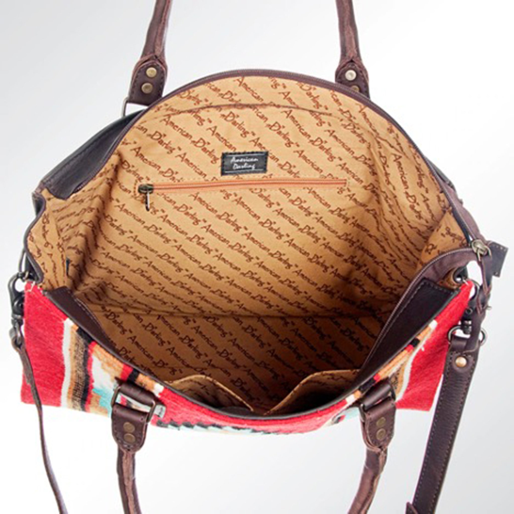 American Darling Conceal Carry Red Aztec Bag - Stylish & Functional Crossbody Purse for Women | Perfect for Everyday Use, Travel & Outdoor Adventures