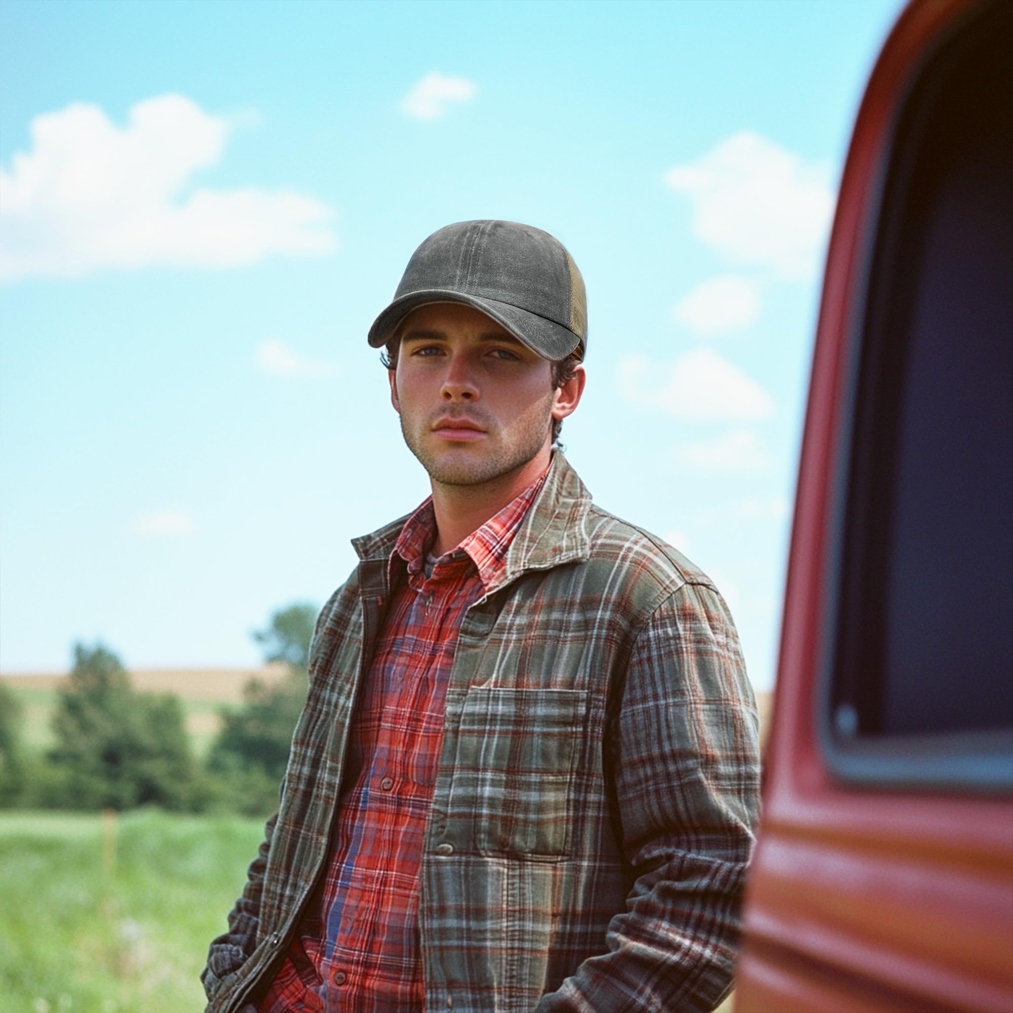 CLAPE Breathable Mesh Baseball Cap for Men & Women - Summer Trucker Hat, Quick-Dry Golf & Running Hat, Outdoor Sports & Casual Wear - Perfect for Golf, Running, Hiking, and Everyday Use