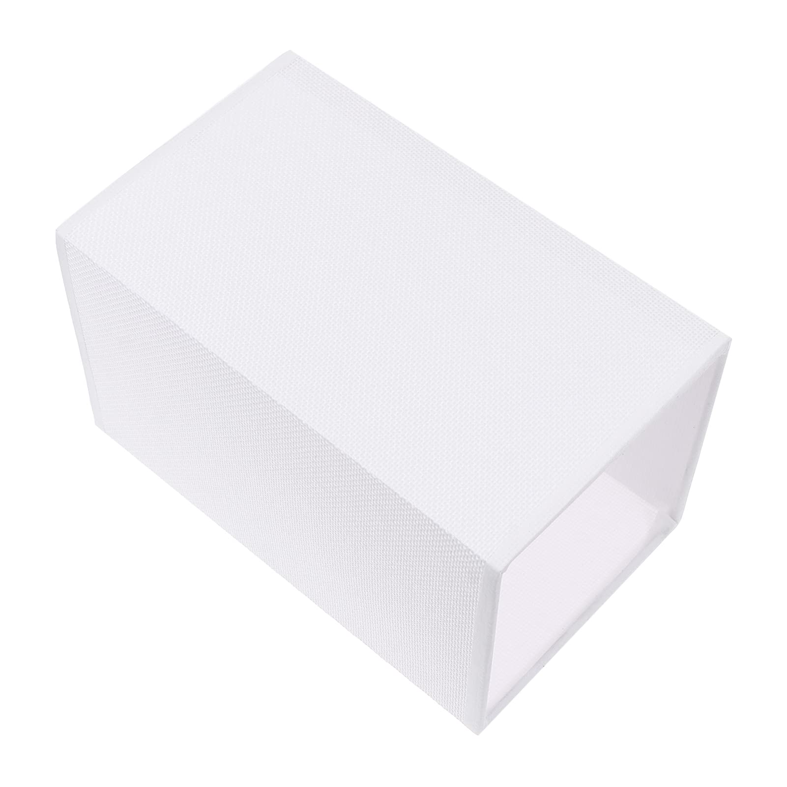 Fabric Square Clip-On Lampshade - Small Rectangular Light Cover Replacement for Chandelier, Wall, Floor & Table Lamps with E27 Base - White - Perfect for Living Room, Bedroom & Office Decor