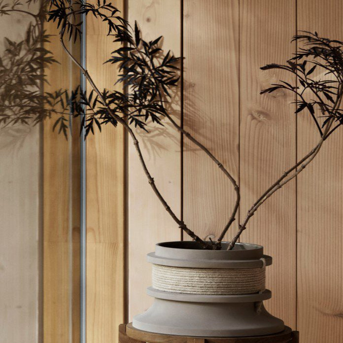 Kristina Dam Studio Rope Flowerpot - 15.5cm Height | Modern Hanging Planter for Indoor Plants, Succulents & Home Decor | Perfect for Living Room, Balcony & Office Spaces