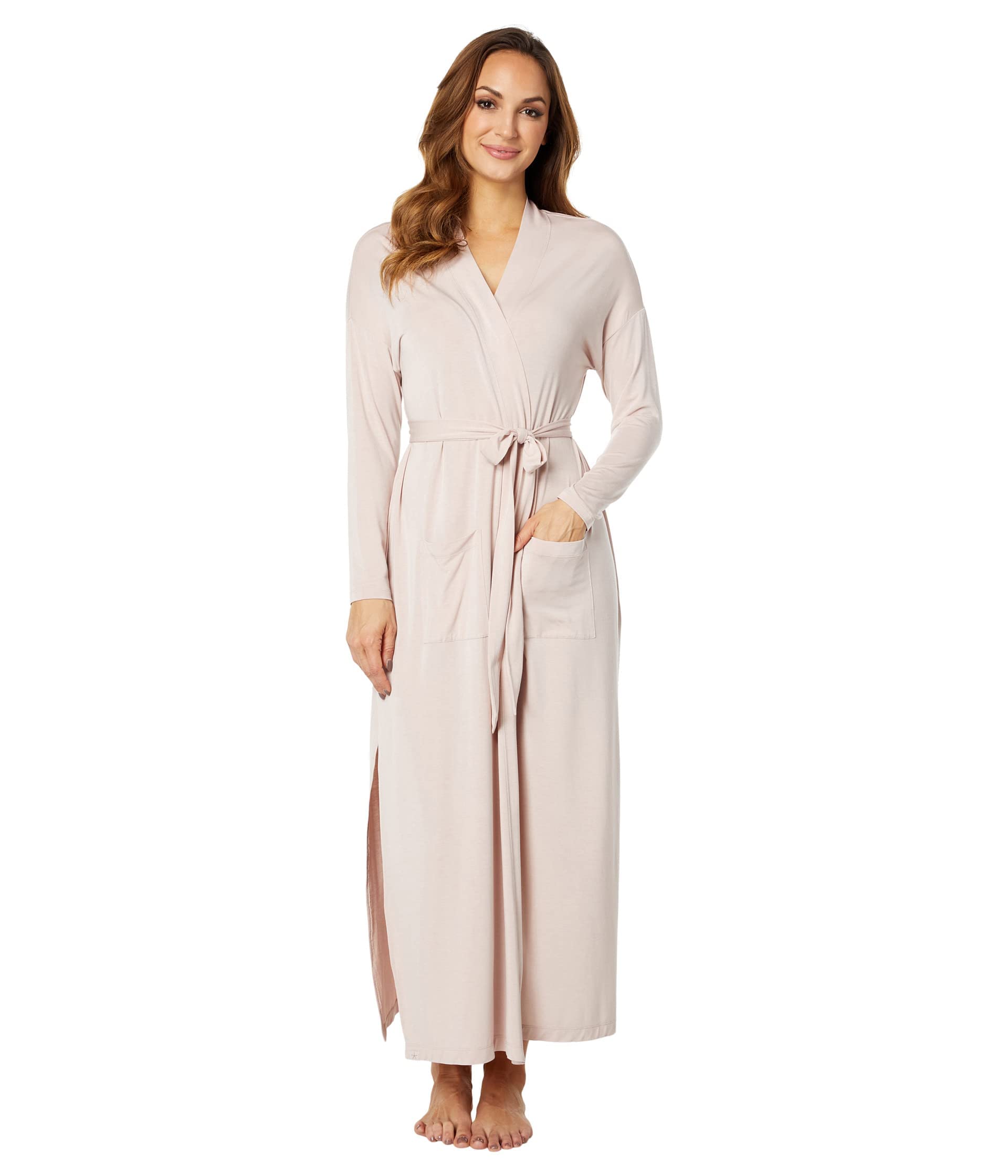 Barefoot Dreams Luxe Milk Jersey Women's Duster Robe - Soft Lightweight Kimono Style Bathrobe for Spa, Poolside & Lounge Wear - Cozy Loungewear for Women