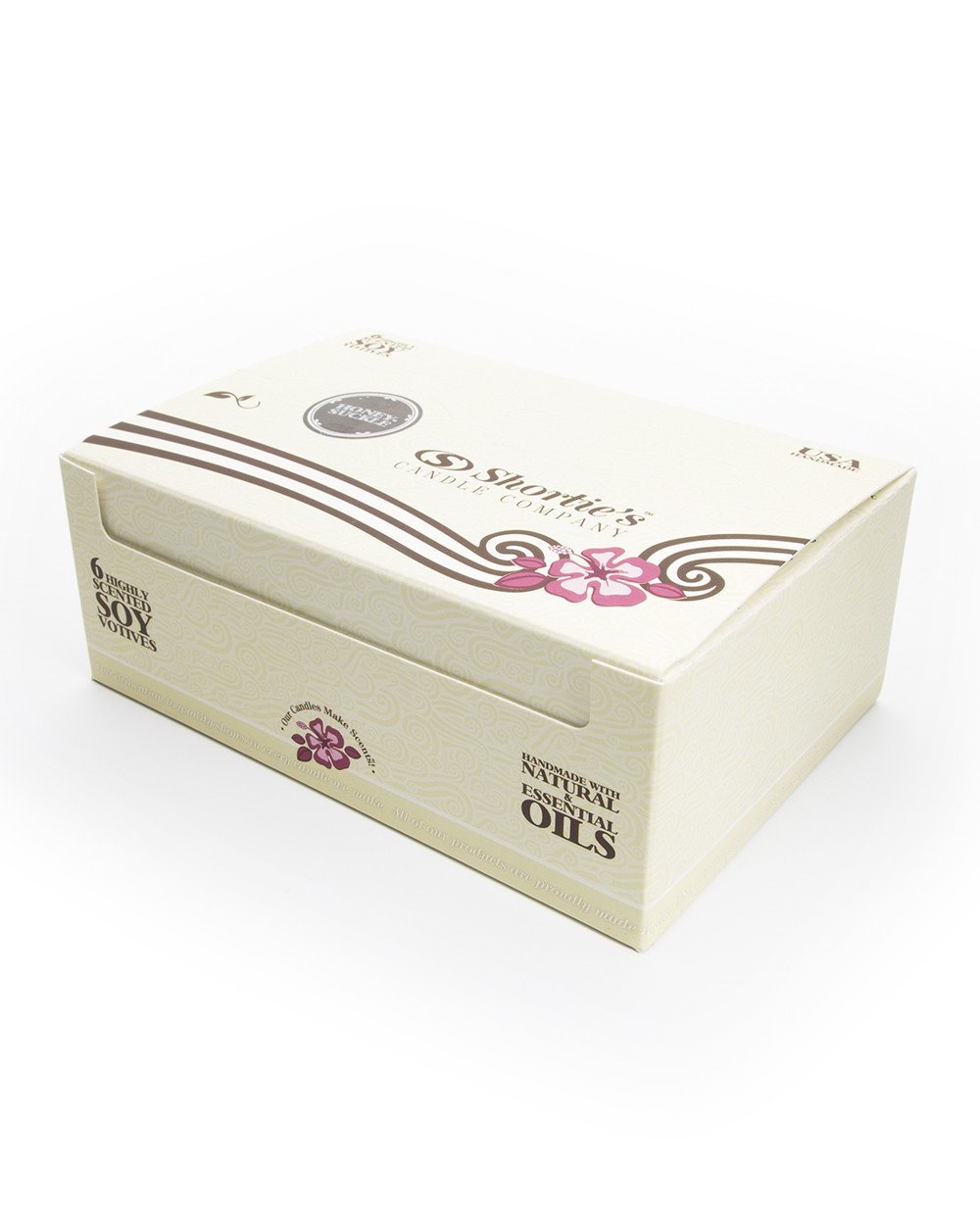 Pure Honeysuckle scented soy votive candles - 6 pack natural white refills with essential oils - floral home decor for relaxation & aromatherapy