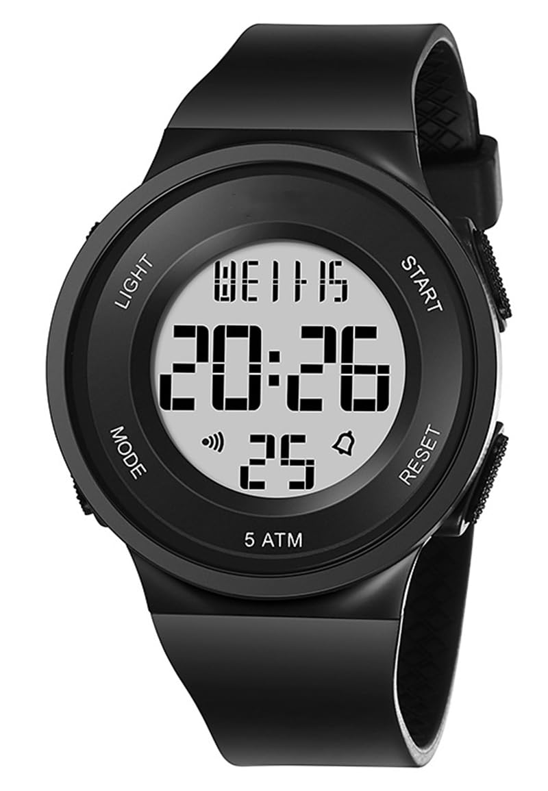Women's LED Digital Sports Watch - Waterproof 5Bar, Alarm Clock, Silicone Strap for Outdoor Running, Gym & Daily Wear | Fashionable & Functional Timepiece