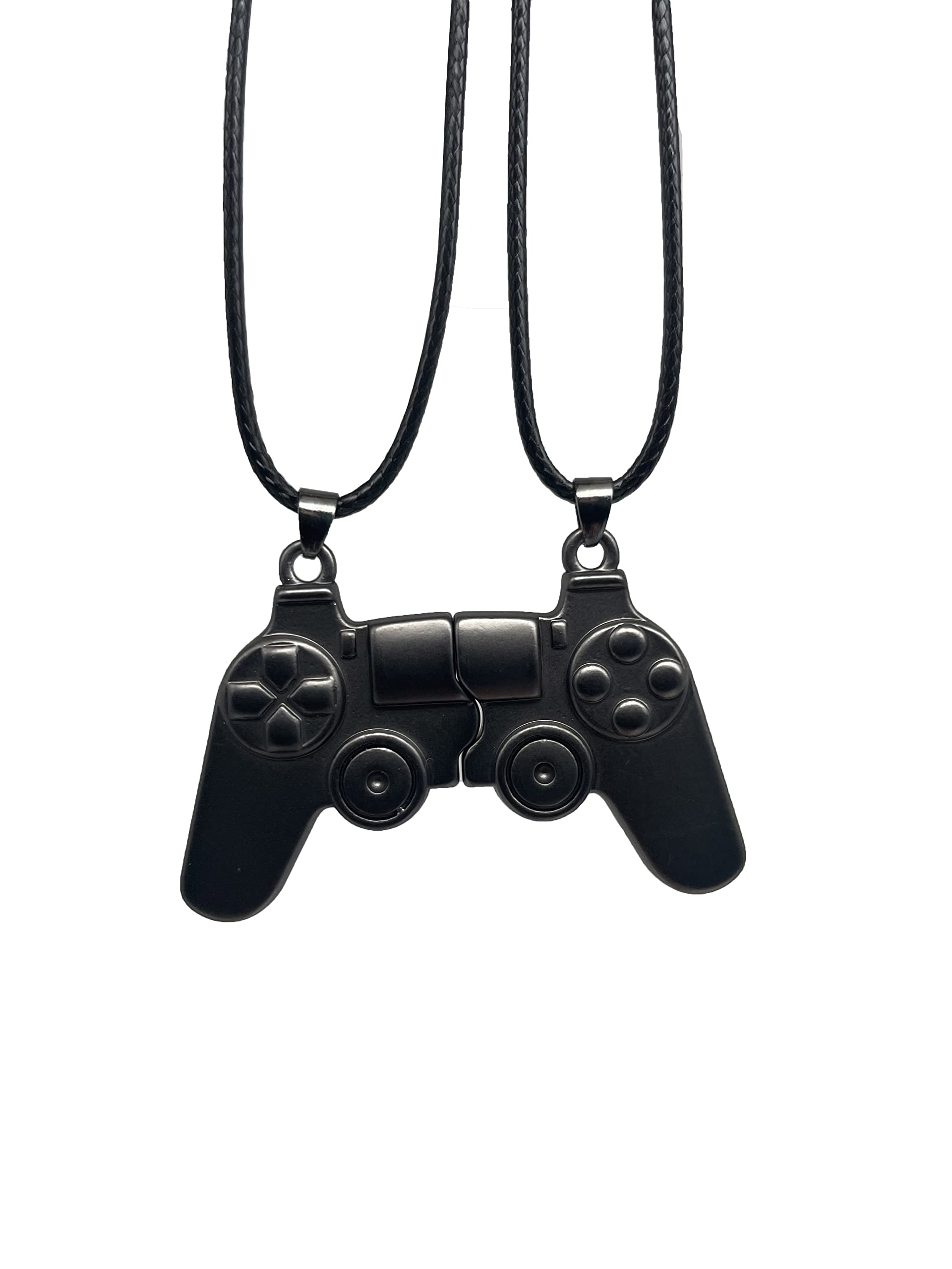 PIGod Magnetic Game Controller Necklace Set - Best Couple Matching Jewelry for Boyfriend & Girlfriend - Perfect Gift for Gamers & Couples - Ideal for Anniversaries, Valentine's Day & Gaming Events