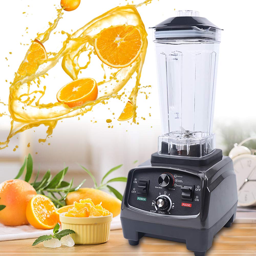 Ethedeal 110V 60Hz 1000W Commercial Blender with Timer, 2L Stainless Steel Jug & 6-Wave Blade for Smoothies, Juices, Soups - Perfect for Restaurants, Smoothie Bars & Home Kitchens
