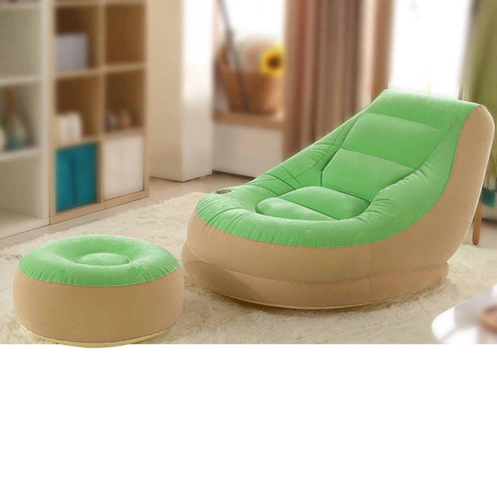 Inflatable Bean Bag Sofa Chair - Portable Single Balcony Nap Bed, Dorm Room Lounge Stool for Relaxing, Reading & Gaming (Color: E) - Perfect for Small Spaces, Apartments & Outdoor Use
