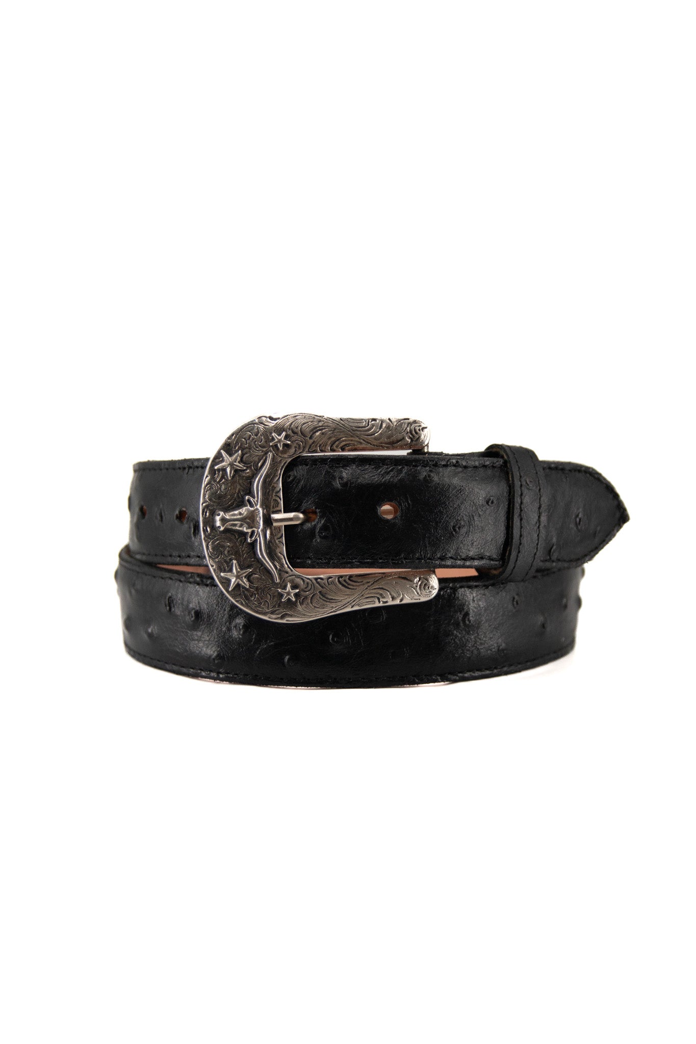 Stylish Ostrich Ranch Print Cowboy Belt for Men - Western Fashion Accessory for Rodeo, Country Music Festivals & Casual Wear
