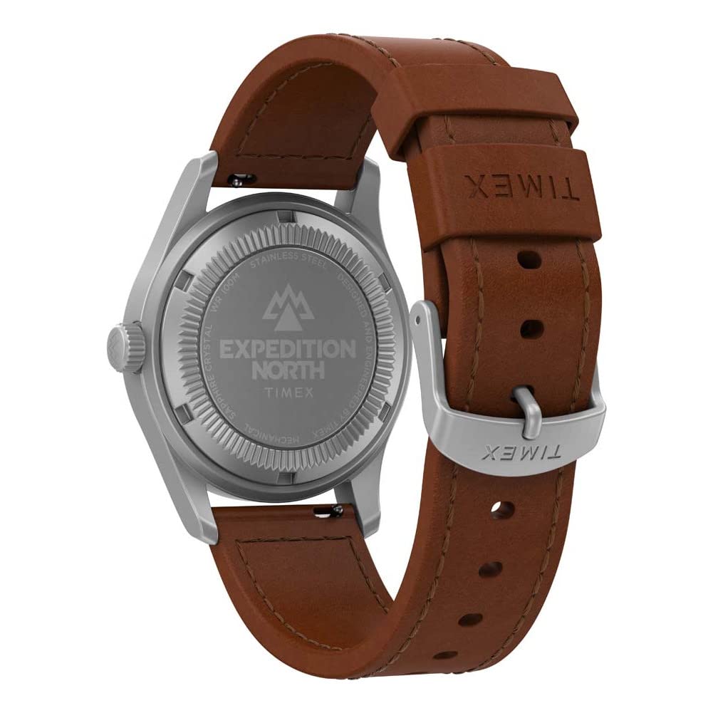Timex Expedition North Field Post 38mm Men's Watch - Eco-Friendly Leather Strap, Mechanical Movement, Water Resistant | Outdoor Adventure, Hiking, Camping, Everyday Wear