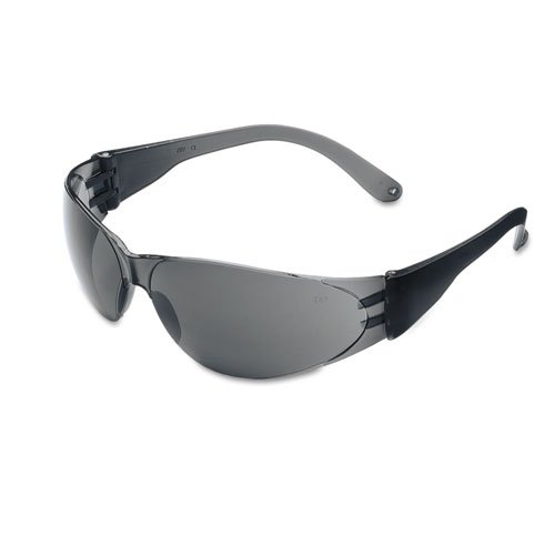 Checklite Anti-Scratch Safety Glasses with Gray Lens - ANSI Z87.1 Certified for Construction, Woodworking & DIY Projects
