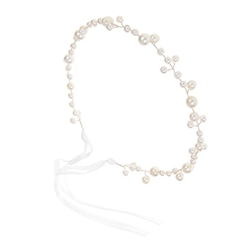 FOMIYES Women's Fashion Pearl Headband - Elegant Artificial Pearl Hair Band for Wedding, Yoga, Workout & Makeup | Wash-Friendly Hair Accessories in White