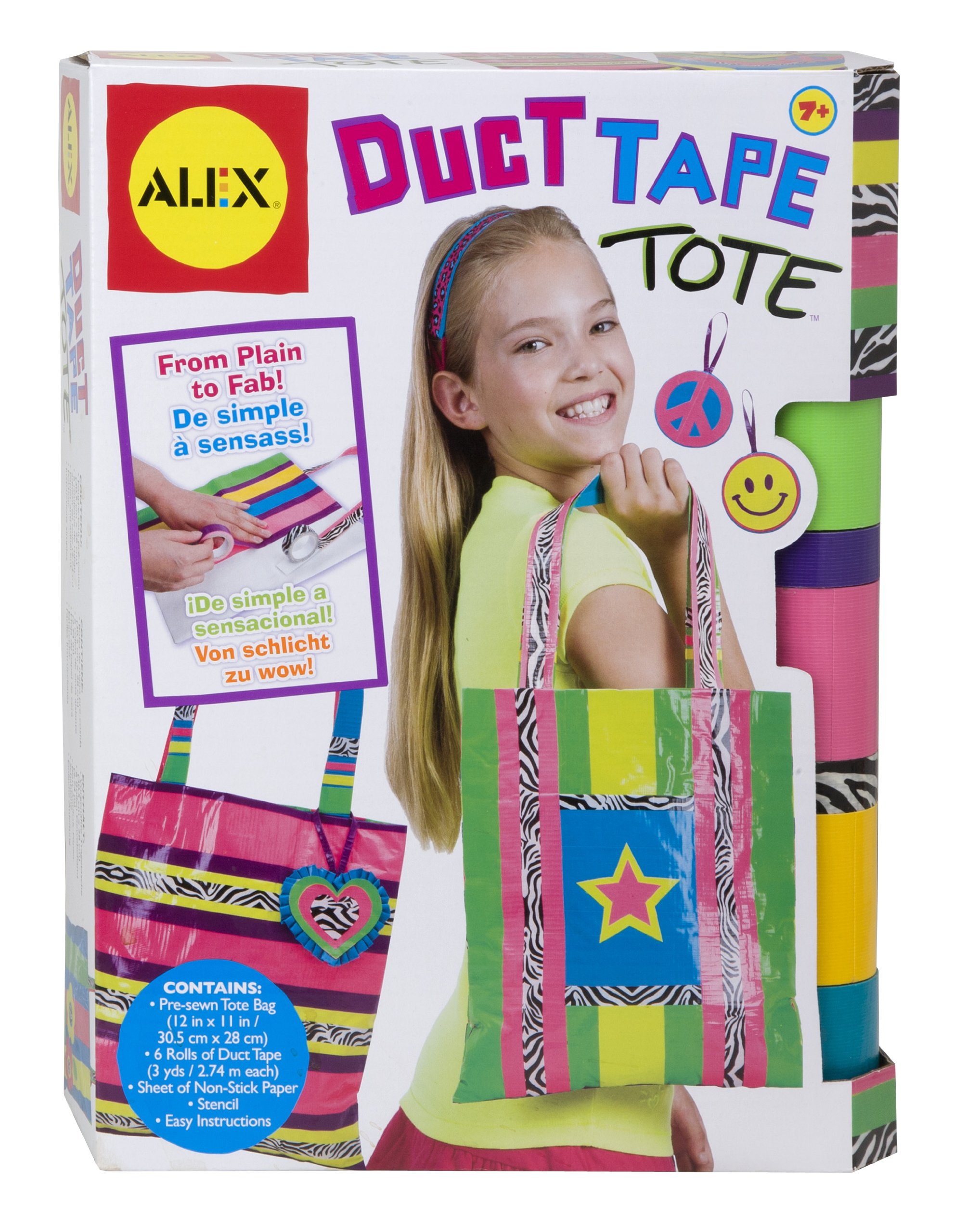 ALEX Toys DIY Wearable Duct Tape Tote Bag - Creative Craft Kit for Kids & Teens - Perfect for School, Shopping & Fashion Accessories