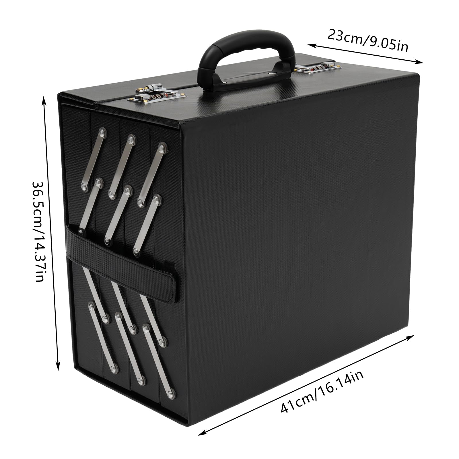 Foldable Eyeglasses Storage Case - PU Leather Sunglasses Organizer Box with 48 Slots for Men & Women - Perfect for Travel, Home Display, and Jewelry/Watches Organization