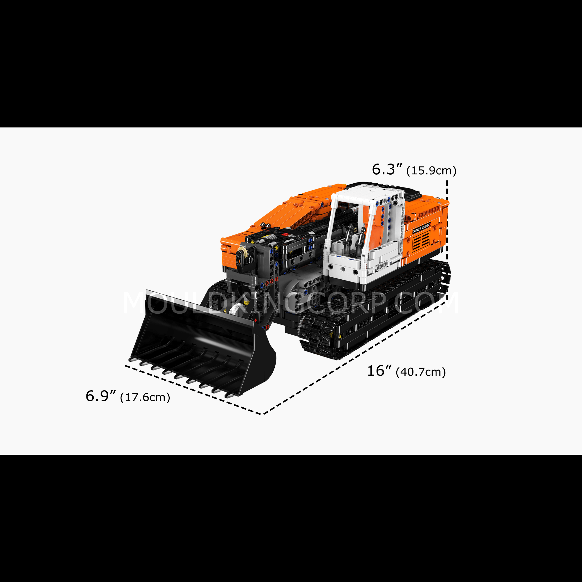 Mould King 17054 Remote Control Crawler Loader Toy - 1,423 Piece Building Blocks Set for Kids & Adults - Construction Vehicle Model for Indoor & Outdoor Play