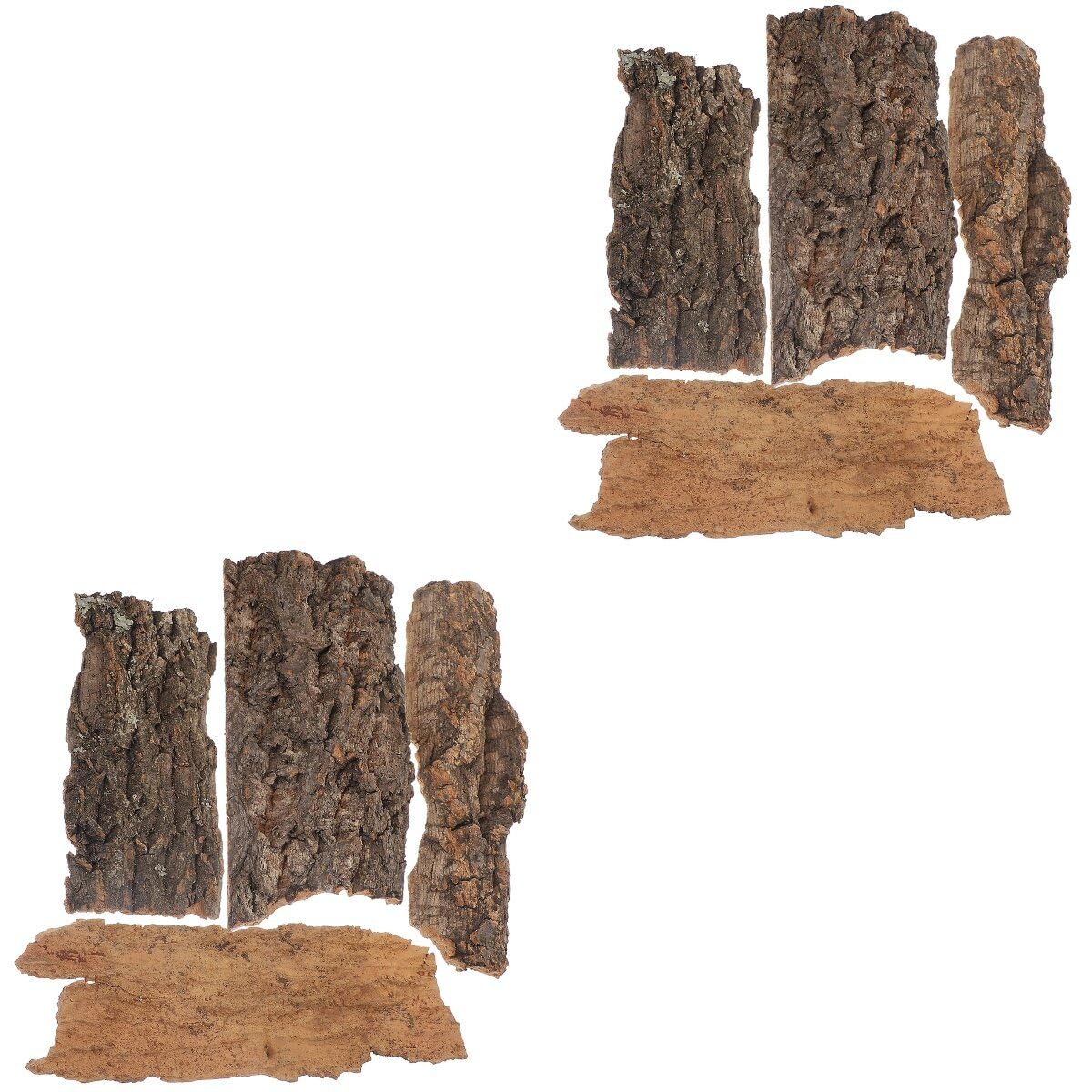 Balacoo Terrarium Tree Bark - 8pcs Natural Cork Bark for Reptile Tank Decoration, Leopard Gecko & Tarantula Enclosure Background - Perfect for Reptile Habitats, Vivarium Decor & Terrarium Landscaping