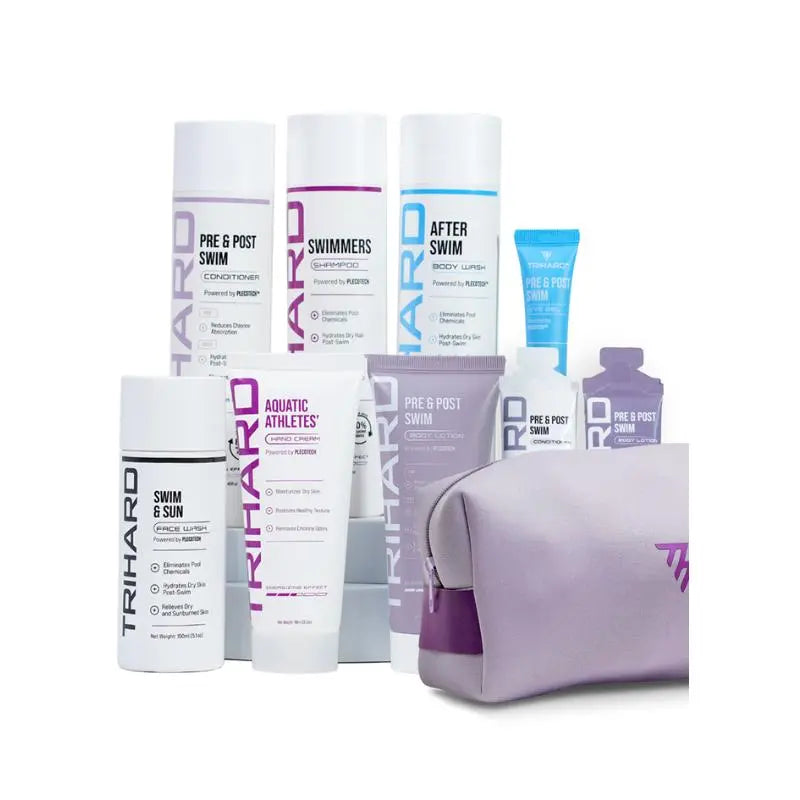 Swimmer's Chlorine Removal Body & Hair Care Kit - Post-Swim Shampoo, Body Wash & Moisturizer Set for Pool, Beach & Competitive Swimming