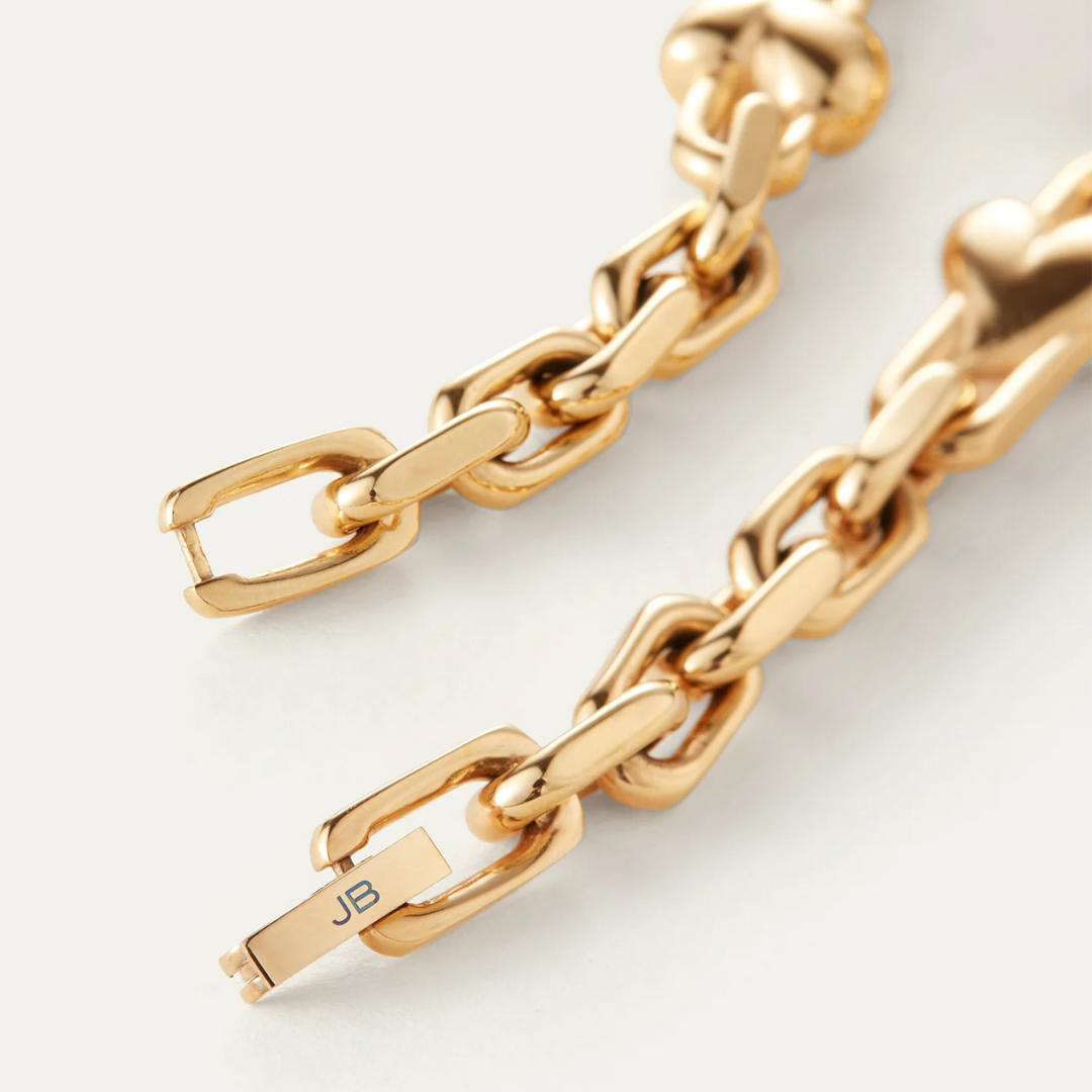 Art Heart Chain Bracelet - Gold Plated Dainty Jewelry for Women, Elegant Gift for Valentine's Day, Anniversary or Special Occasion | Perfect for Date Night, Party Accessories & Everyday Wear
