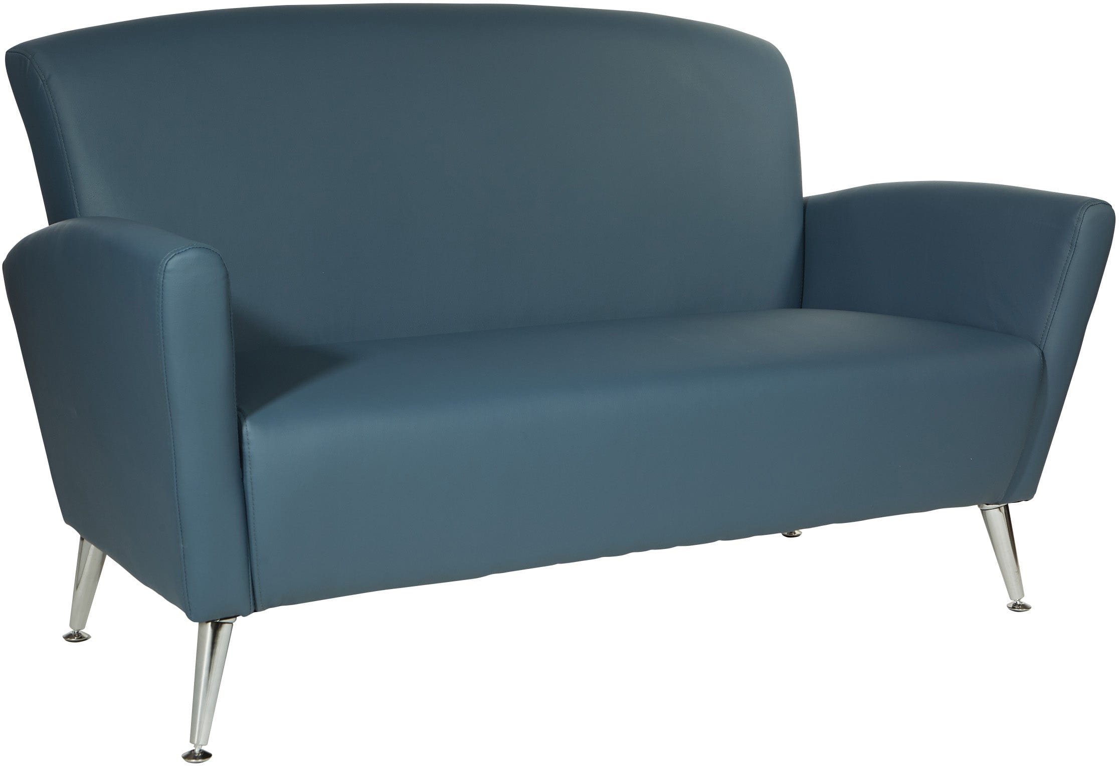 Office Star Loveseat in Bonded Leather [SL50552] - Modern Small Sofa for Office, Living Room & Waiting Areas - Comfortable Two-Seater with Durable Leather-Like Upholstery