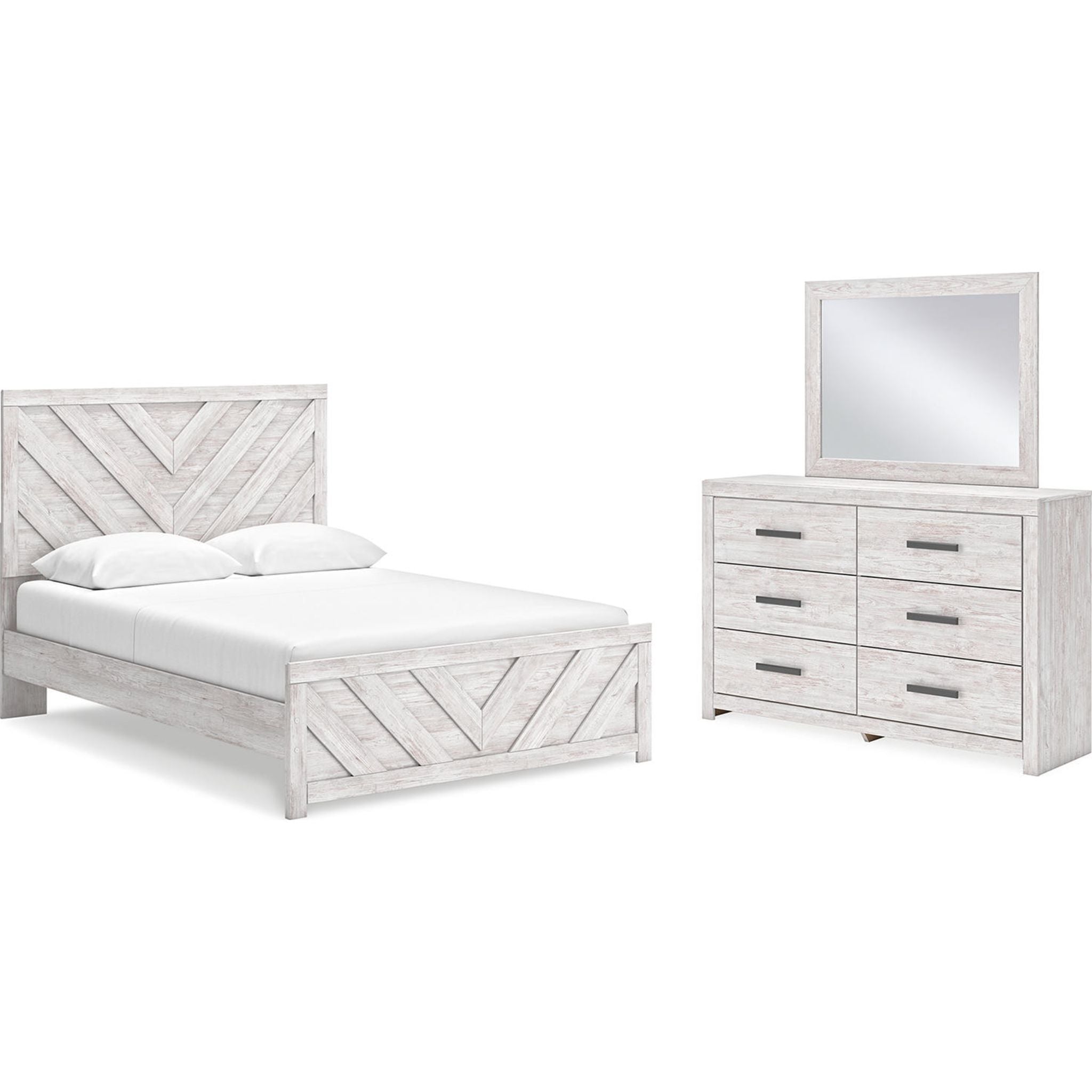Cayboni 5-Piece King Size Bedroom Set - Modern Wooden Bed Frame, Nightstands & Dresser - Perfect for Master Bedroom or Guest Room Decor